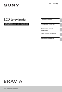 Vadovas Sony Bravia KDL-40BX440 Skystakristalis televizorius