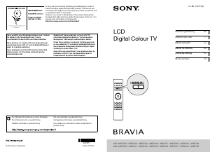 Manuál Sony Bravia KDL-40EX708 LCD televize
