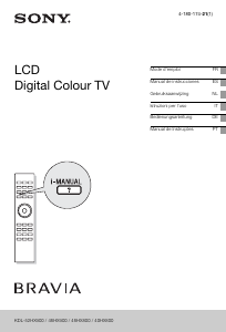 Manual de uso Sony Bravia KDL-40HX800 Televisor de LCD