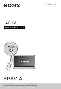 Manual Sony Bravia KDL-40HX853 LCD Television