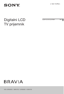 Priručnik Sony Bravia KDL-40NX800 LCD televizor
