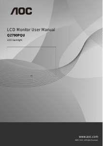 Handleiding AOC Q2790PQU LCD monitor