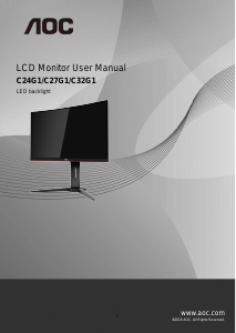 Manual AOC C24G1 LCD Monitor
