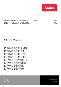 Manual Amica DFV41E6AISA Dishwasher