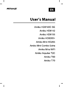 Manual Amiko Mini HD265 Digital Receiver