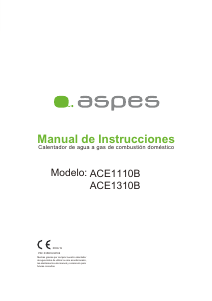 Manual Aspes ACE1310B Gas Boiler