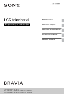 Vadovas Sony Bravia KDL-40R470A Skystakristalis televizorius