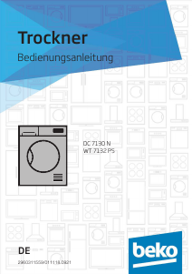 Bedienungsanleitung BEKO WT 7132 PS Trockner