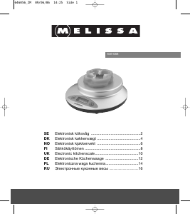 Käyttöohje Melissa 646-056 Keittiövaaka