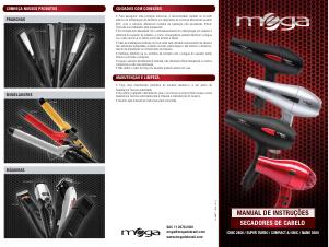 Manual Mega Super Turbo Secador de cabelo