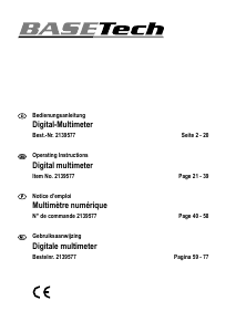 Handleiding Basetech BT-22 Multimeter