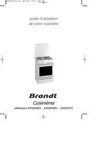 Mode d’emploi Brandt KM365WE1 Cuisinière