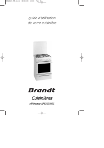 Mode d’emploi Brandt KM363WE1 Cuisinière