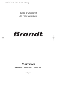 Mode d’emploi Brandt KM560WE1 Cuisinière