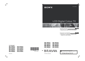 Handleiding Sony Bravia KDL-40U3000 LCD televisie