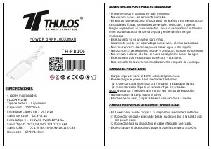 Manuale Thulos MB-PB106 Caricatore portatile