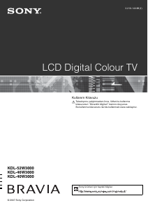 Kullanım kılavuzu Sony Bravia KDL-40W3000 LCD televizyon