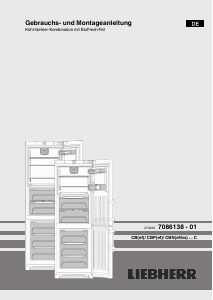 Bedienungsanleitung Liebherr CBNbs 4815 Kühl-gefrierkombination