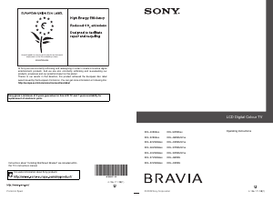 Manual Sony Bravia KDL-40W5720 LCD Television