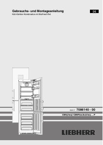 Bedienungsanleitung Liebherr CBNies 4858 Kühl-gefrierkombination