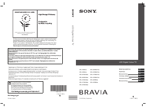 Bruksanvisning Sony Bravia KDL-40WE5 LCD-TV