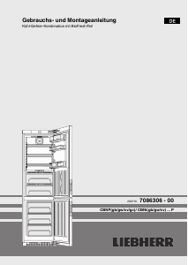 Bedienungsanleitung Liebherr CBNigw 4855 Kühl-gefrierkombination