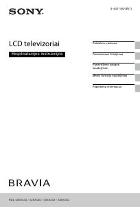 Vadovas Sony Bravia KDL-42EX443 Skystakristalis televizorius
