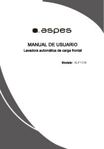 Manual de uso Aspes ALF1138 Lavadora