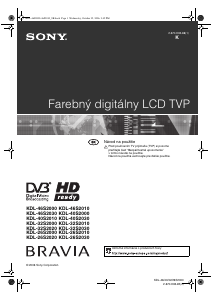 Návod Sony Bravia KDL-46S2030 LCD televízor
