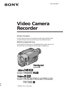Mode d’emploi Sony CCD-TR840E Caméscope