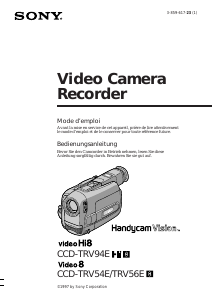 Mode d’emploi Sony CCD-TRV54E Caméscope