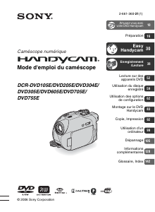 Mode d’emploi Sony DCR-DVD205E Caméscope