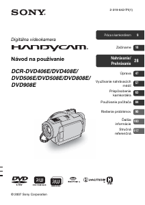 Návod Sony DCR-DVD406E Videokamera