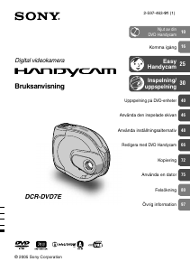 Bruksanvisning Sony DCR-DVD7E Videokamera