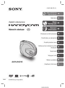 Manuál Sony DCR-DVD7E Videokamera