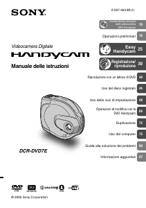 Manuale Sony DCR-DVD7E Videocamera