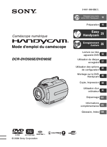 Mode d’emploi Sony DCR-DVD905E Caméscope