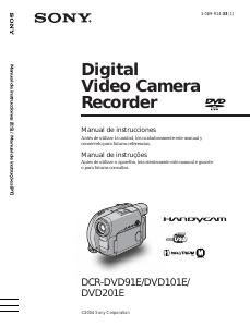Manual Sony DCR-DVD91E Câmara de vídeo