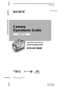 Manual Sony DCR-HC1000E Camcorder