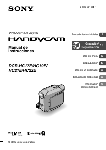 Manual de uso Sony DCR-HC17E Videocámara