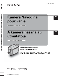 Használati útmutató Sony DCR-HC18E Videokamera