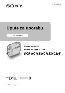 Priručnik Sony DCR-HC18E Videokamera