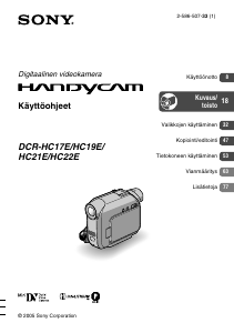 Käyttöohje Sony DCR-HC21E Kameranauhuri
