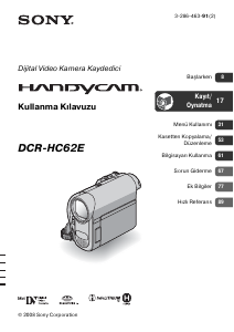 Kullanım kılavuzu Sony DCR-HC62E Kaydedici kamera