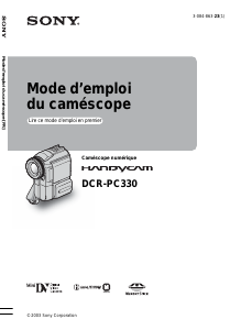 Mode d’emploi Sony DCR-PC330E Caméscope