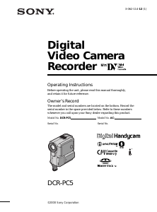 Manual Sony DCR-PC53E Camcorder