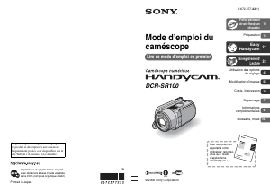 Mode d’emploi Sony DCR-SR100E Caméscope
