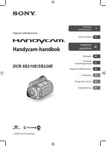 Bruksanvisning Sony DCR-SR220E Videokamera