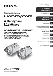 Használati útmutató Sony DCR-SR42E Videokamera