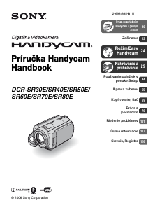 Návod Sony DCR-SR60E Videokamera